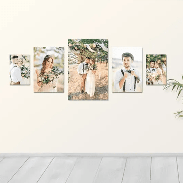 smartphoto Fotoplate Galleri 5 Panel Bølge