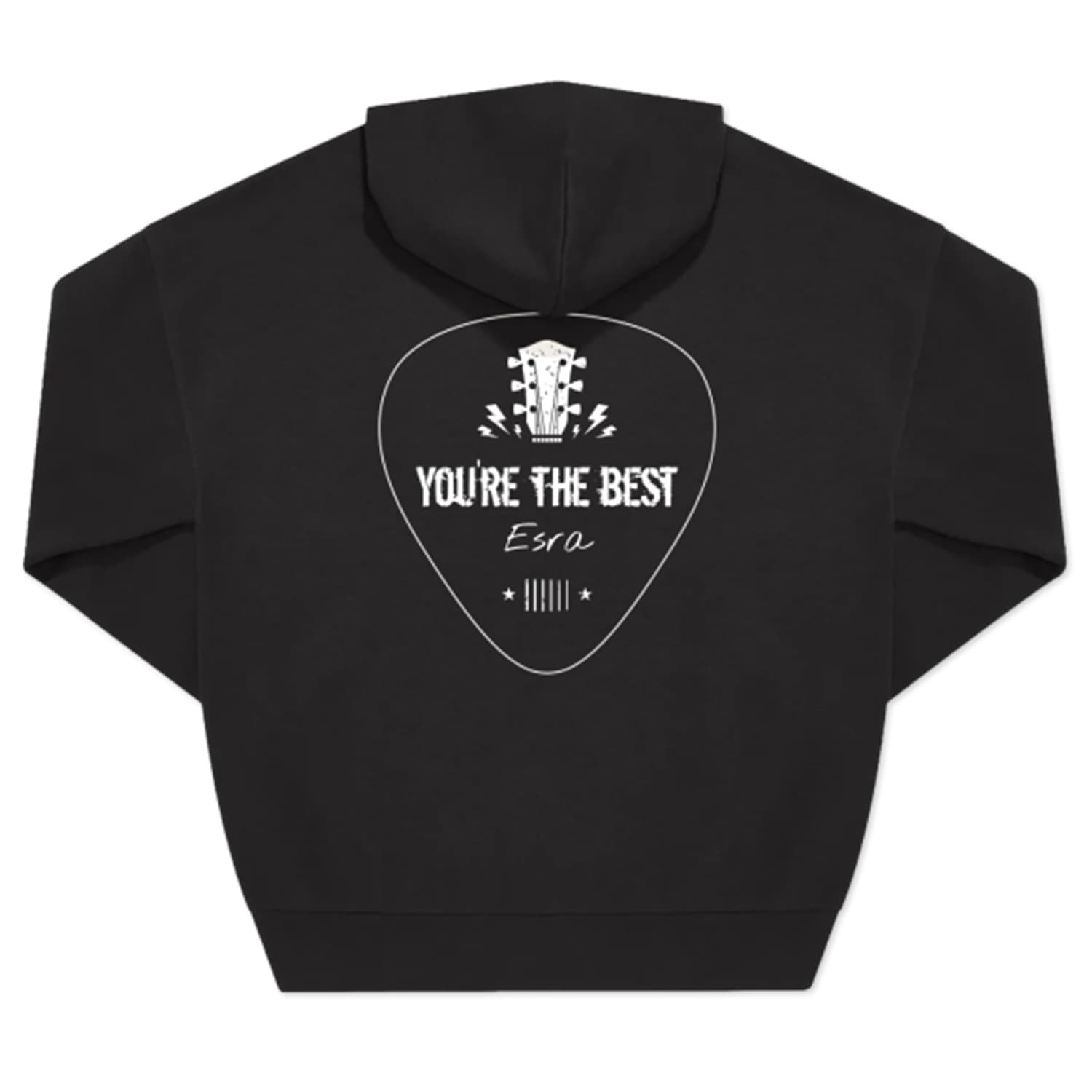 Hoodie Unisex Svart - XL - Trykk bagside | smartphoto
