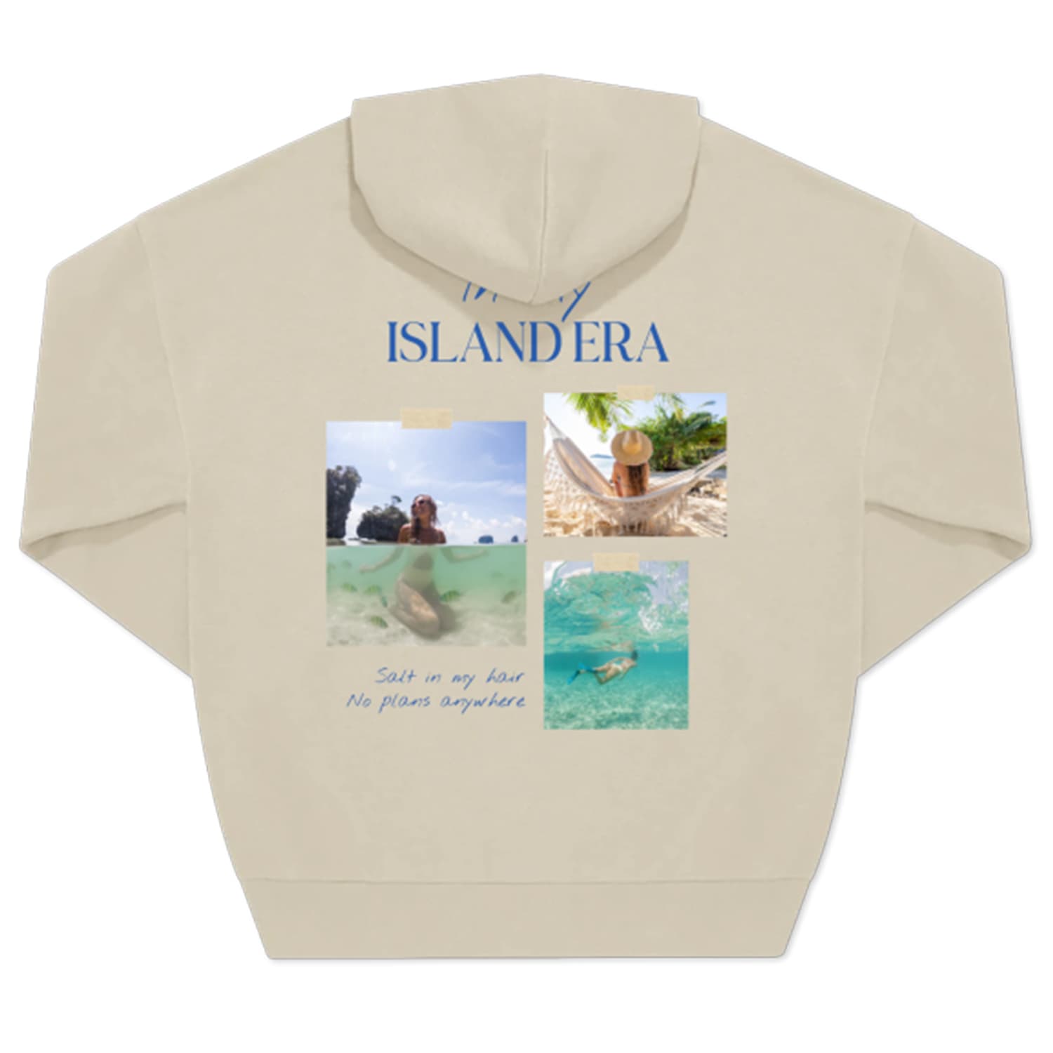Hoodie Unisex Sand - M - Trykk bagside | smartphoto