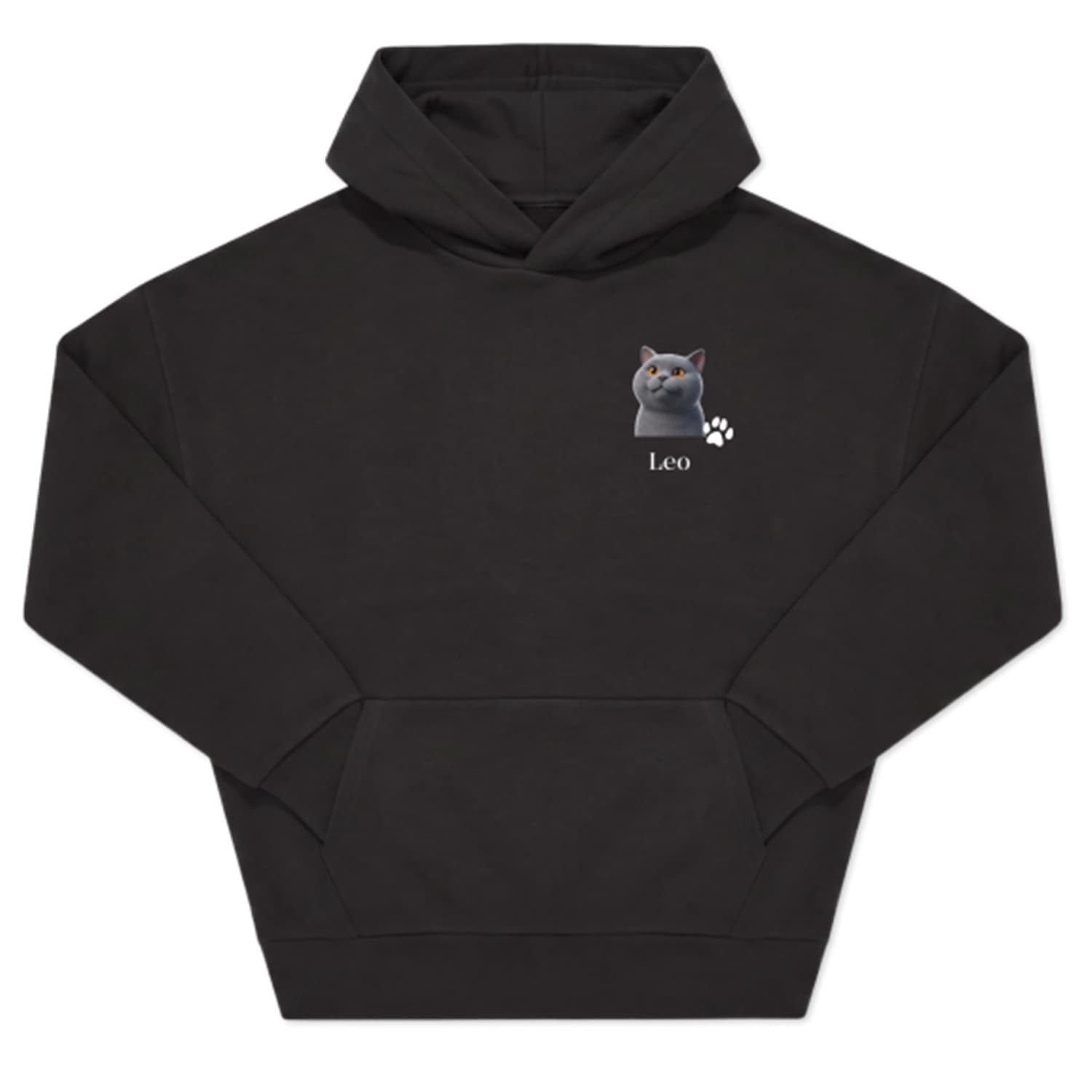 Hoodie Unisex Svart - XL - Trykk forside | smartphoto