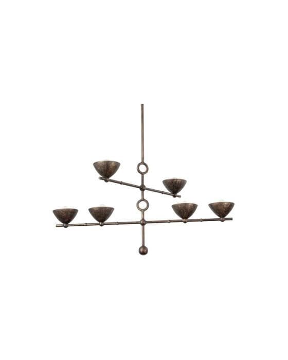 Vishal lysekrone black patina gold