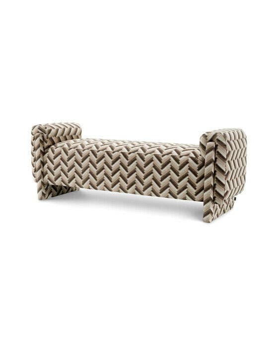 Del Vale Bench Chevron Brown