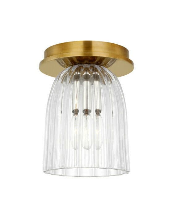 Asalea 5" Solitaire Flush Mount Hand-Rubbed Antique Brass