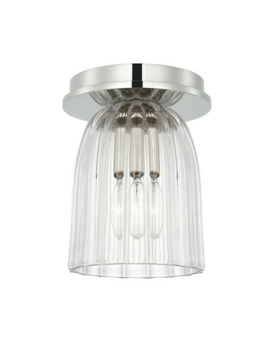 Asalea 5" Solitaire Flush Mount Polished Nickel