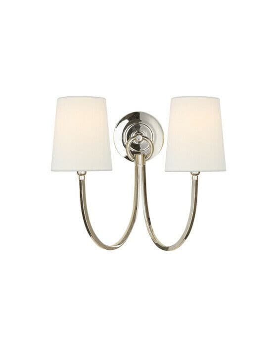 Reed Double Sconce Nickel
