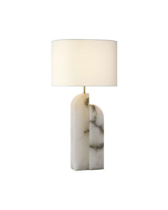 Savoye Large Right Table Lamp Alabaster