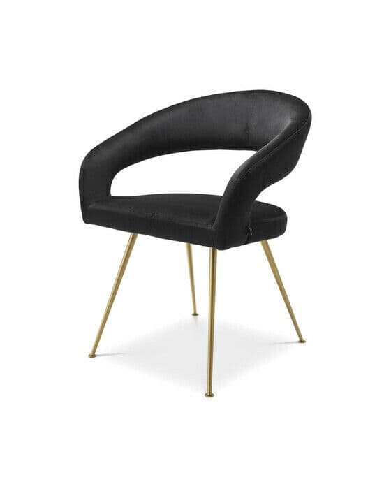 Bravo spisestol roche black velvet