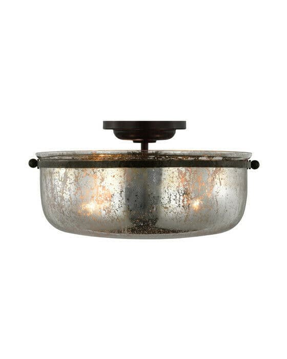 Lorford Semi-Flush Aged Iron