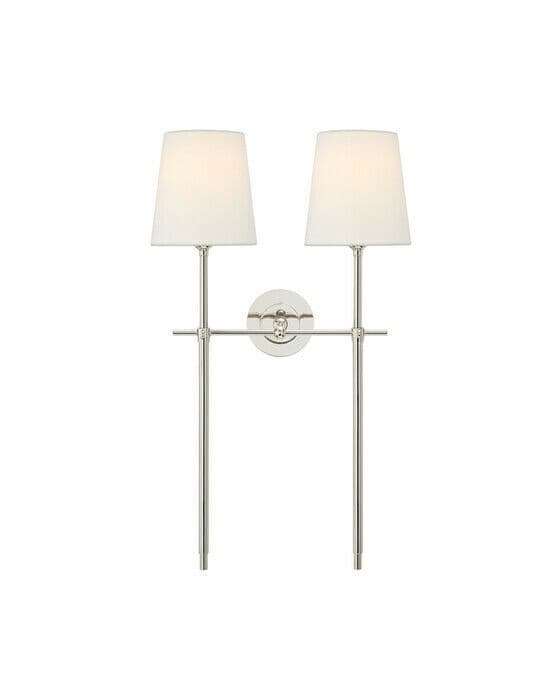 Bryant Large Double Tail Sconce Nickel