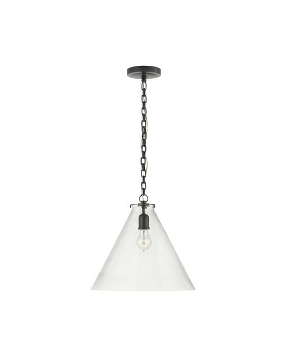 Katie Conical Pendant Bronze/Clear