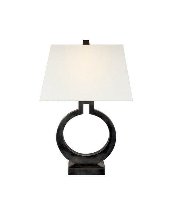 Ring Form bordlampe bronse