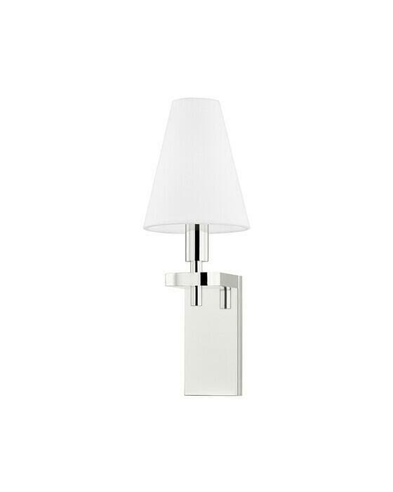 Dooley vegglampe nikkel
