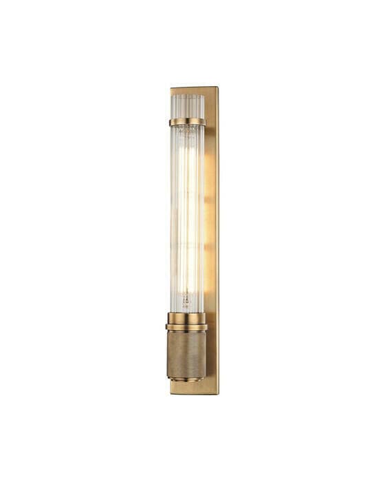 Shaw vegglampe antikk messing
