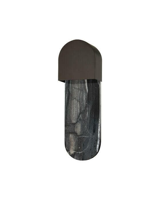 Hobart vegglampe black brass