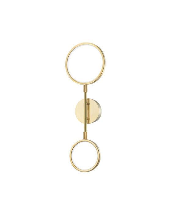 Saturn vegglampe antikk messing