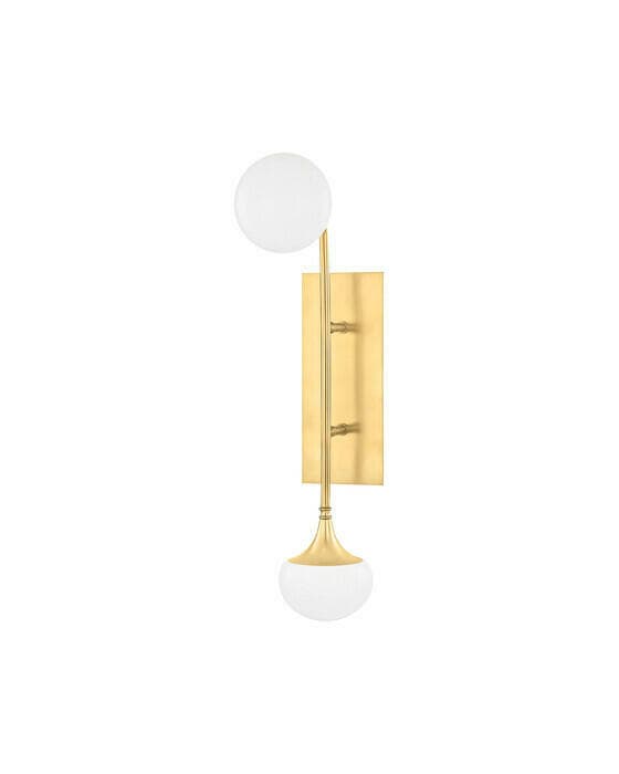 Fleming vegglampe antikk messing