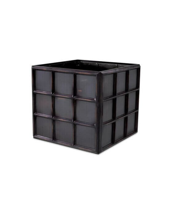 Grid Planter Antique Bronze