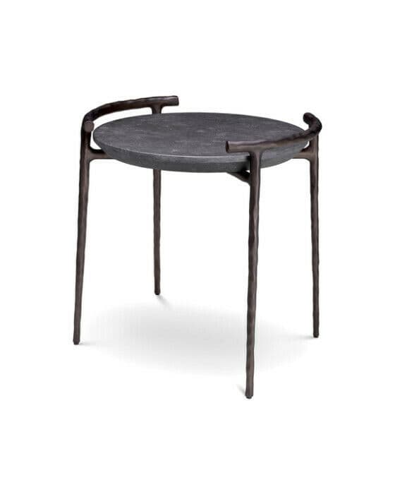 Arca sidebord grey marble bronze finish
