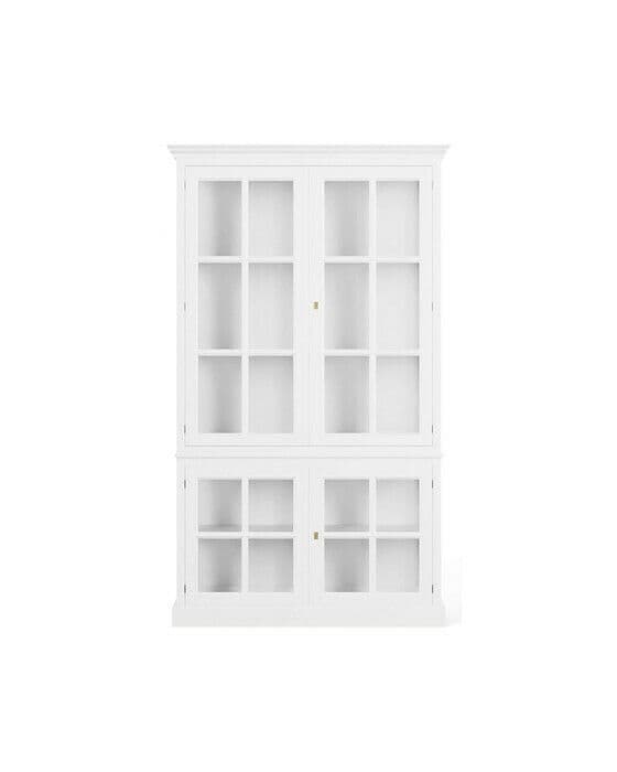 Seethrough vitrineskap, classic white