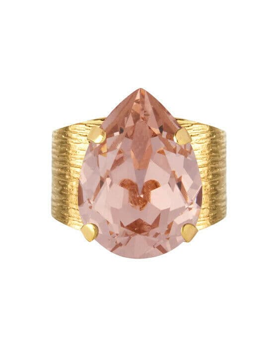 Classic Drop ring vintage rose