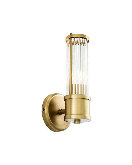 Claridges vegglampe messing