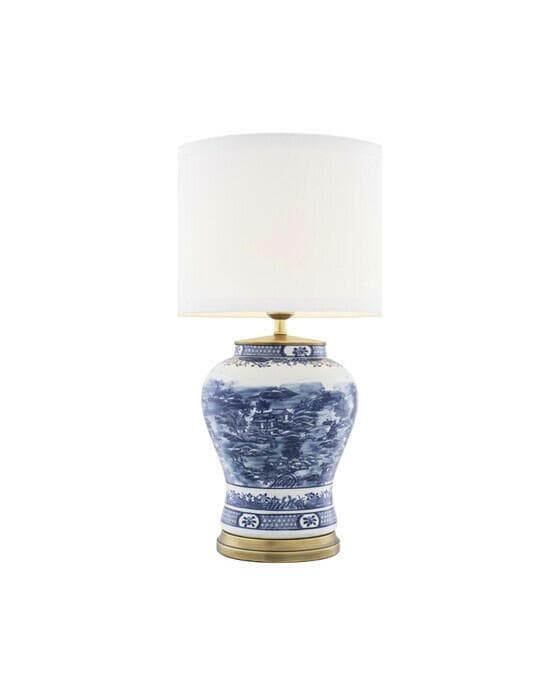 Bordlampe Chinese Blue