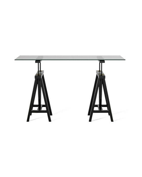 Trestle skrivebord, modern black