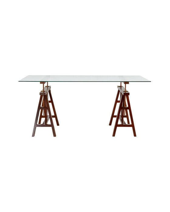 Trestle skrivebord, noble newport brown