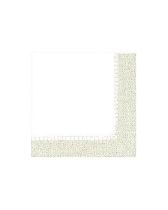 Linen Border serviett 20-pk