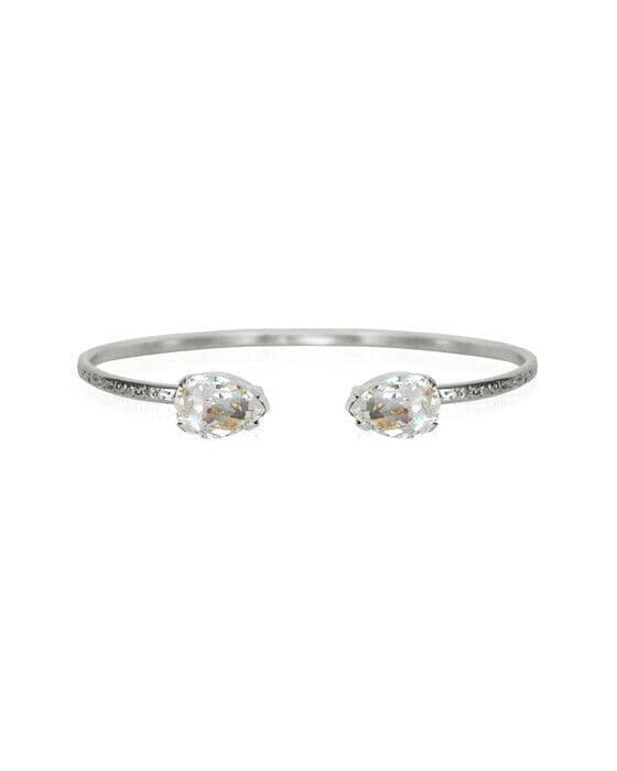 Petite Drop armbånd, crystal, rhodium