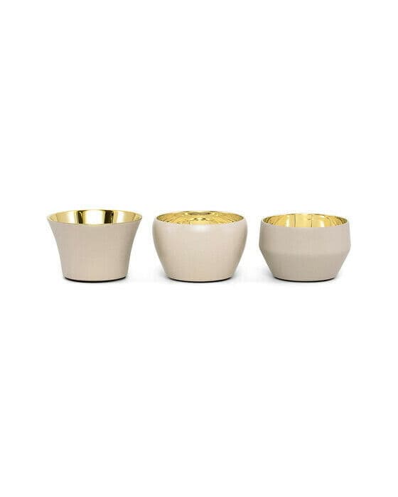 Kin lyslykt beige 3-pk