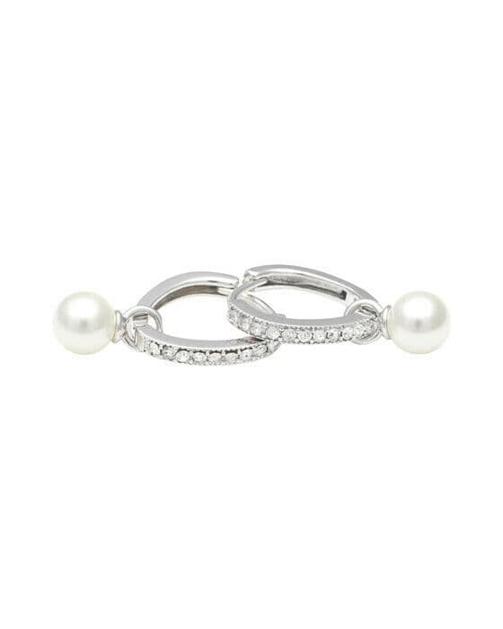 Petite Kennedy hoops øredobber ivory pearl