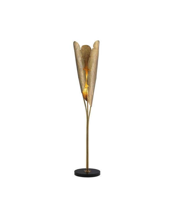 Plantain Floor Lamp Brass