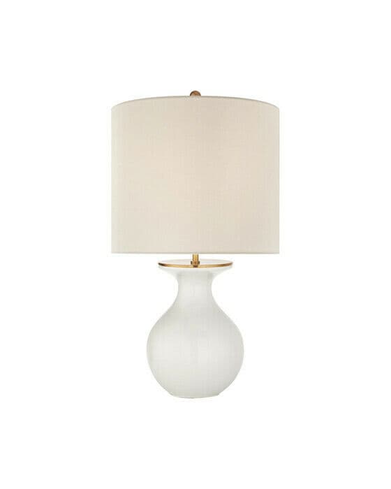 Albie Small Desk Lamp New White