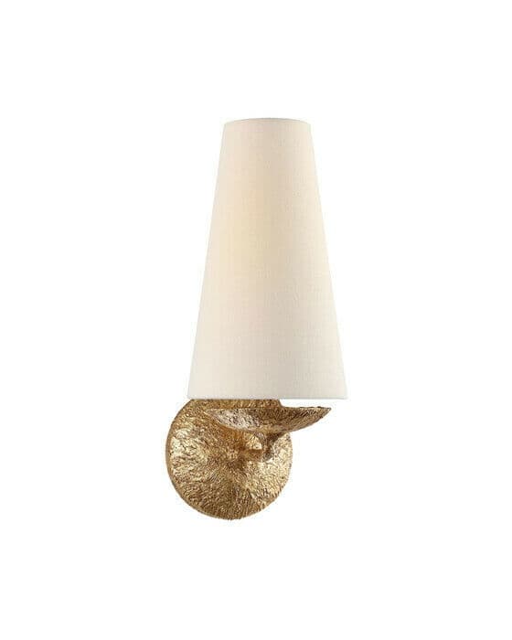 Fontaine Single Sconce Gilded Plaster