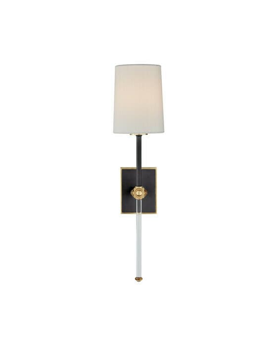 Lucia Tail Sconce Matte Black Medium