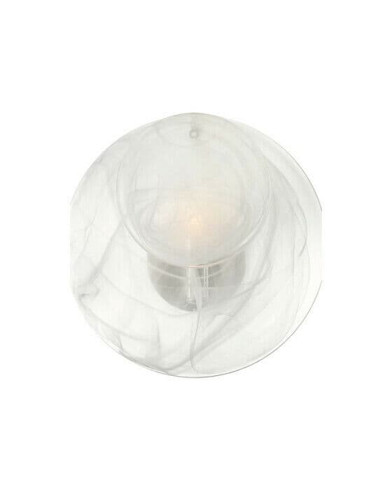 Loire Sconce Polished Nickel/White Glass