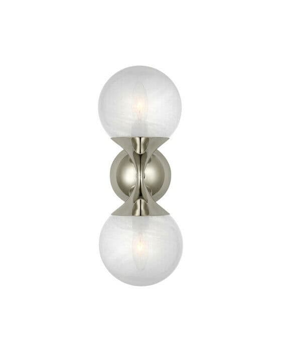 Cristol Small Double Sconce Polished Nickel