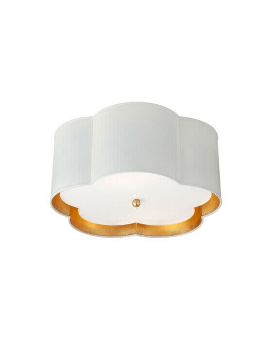 Bryce Medium Flush Mount White and Gild
