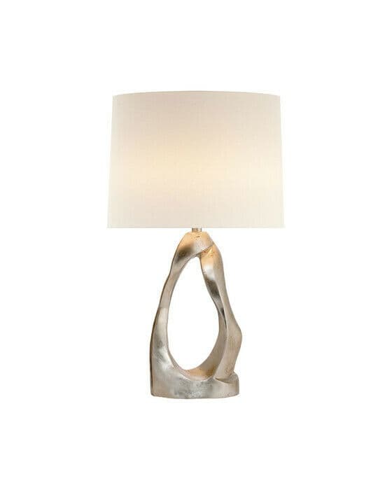 Cannes Table Lamp Burnished Silver Leaf