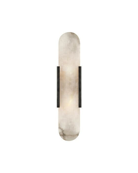 Melange vegglampe forlenget bronse