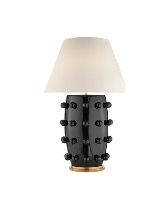 Linden bordlampe svart