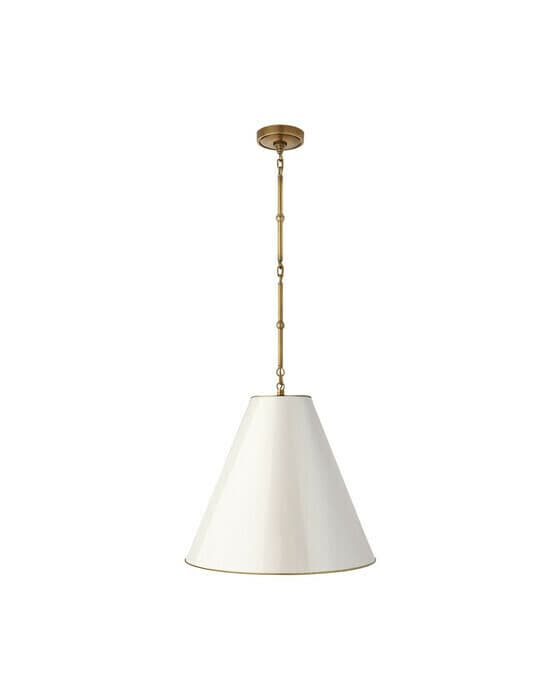 Goodman taklampe messing/antikkhvit M