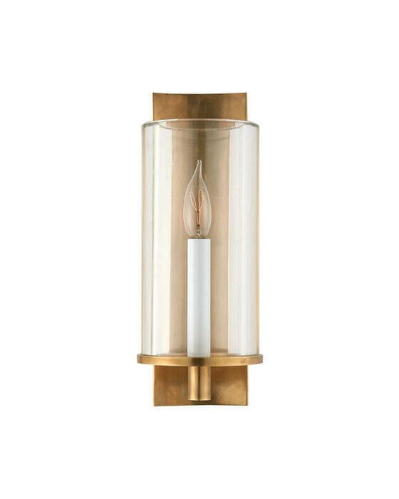 Deauville Single Sconce Antique Brass