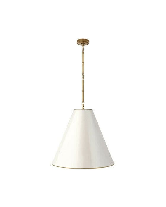 Goodman taklampe messing/antikhvit L