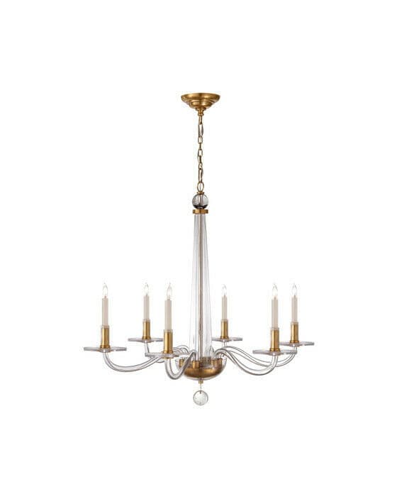 Bernardo Chandelier Antique-Burnished Brass