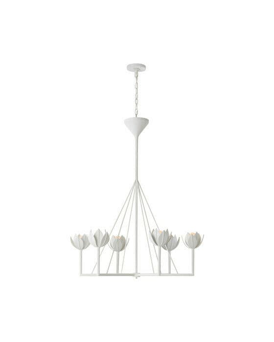 Alberto Large Single Tier Chandelier White