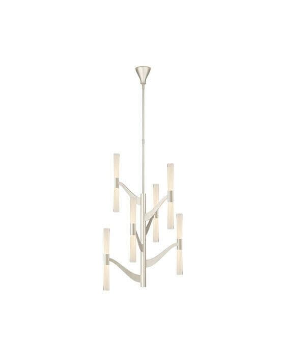 Brenta Tall Chandelier Polished Nickel Medium