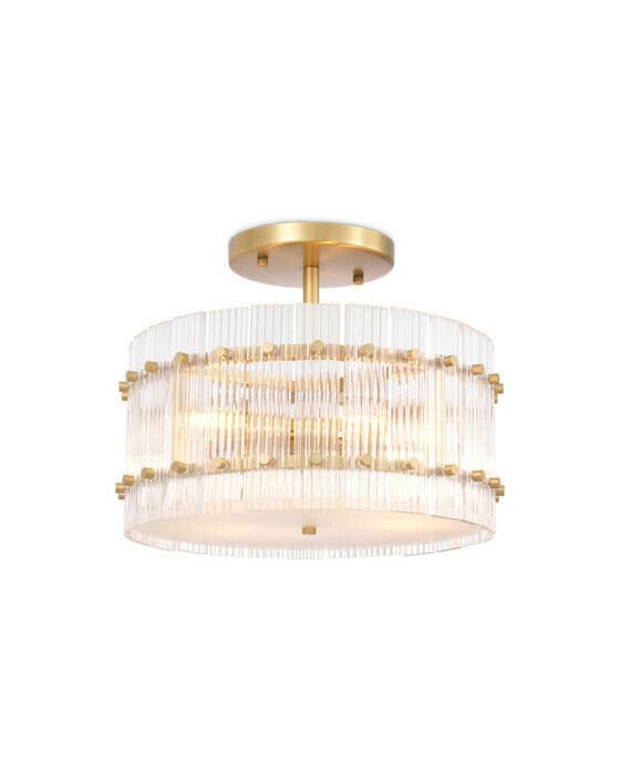 Ruby taklampe antikk messing