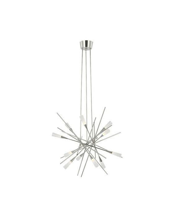 Stellar Chandelier Polished Nickel Medium